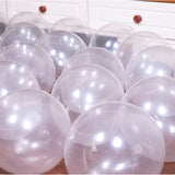 10pcs/lot 12Inch Thick Clear Latex Balloons Transparent Balloons Romantic Wedding Party Birthday Decoration Inflatable Air Balls