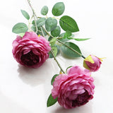 Christmas Gift beautiful rose peony artificial silk flowers small bud wedding bouquet for home decoration long fake flowers outdoor backdrop