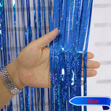 Back to school supplies Cifeeo  2-4M Photo Booth Backdrop Tinsel Glitter Curtain Metallic Foil Backdrop Rain Curtain Baby Shower Wedding Party Decoration Drapes