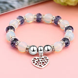 ZOSHI Crystal Butterful Bracelet & Bangle Elastic Heart Bracelets For Women Handmade Shambhala Beads pulseira masculina