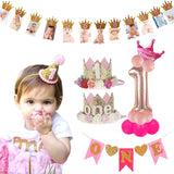 Christmas Gift Kids 1st Birthday Party Decoration 1 Year Old Crown Baby Boy girl 1 First Birthday Balloon Garland Baby Shower Party Supplies