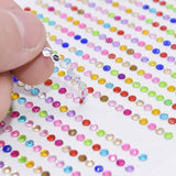 1 Sheet 3/4/5/6mm Rhinestone Stickers Self Adhesive Crystal Beads for Mobile Phone Car Decal Decoration Scrapbooking DIY Crafts