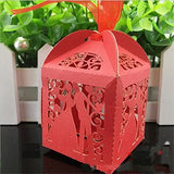 50pcs Laser Cut Candy Box Bride and Groom Wedding Gift Favor Boxes Packing Favors and Gifts Wedding Event Party Favor Decoration