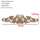 Floral Wood Carved Corner Applique Vintage Wooden Carving Decal For Furniture Cabinet Door Frame Wall Home Decor Crafts