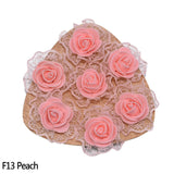 50pcs 3.5cm Artificial Lace Foam Rose Flower Heads for Wedding Decoration DIY Wreath Head Flowers Gift Scrapbooking Crafts