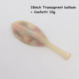 Christmas Gift Giant 18/36 Inch Transparent Latex Balloon+Gold Confetti(10G) Birthday Wedding Decoration Clear Helium Baby Shower Air Balloons