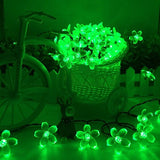 Christmas Gift Solar String Lights 12m100led Peach Flower Waterproof Outdoor Decoration Lighting Fariy Christmas Lights Wedding party Garden