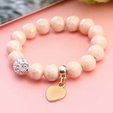 ZOSHI Crystal Butterful Bracelet & Bangle Elastic Heart Bracelets For Women Handmade Shambhala Beads pulseira masculina