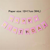 Cifeeo 1set Happy Birthday Banner Baby Shower Themes Birthday Party Decorations Kids Photo Booth Happy Birthday Bunting Garland Flags