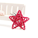 Christmas Gift 5PCS 2 Sizes Heart Star Rattan Ball Colorful Sepak Takraw For Christmas Birthday Party Home Wedding Party Decoration Rattan Ball