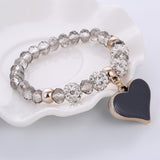 ZOSHI Crystal Butterful Bracelet & Bangle Elastic Heart Bracelets For Women Handmade Shambhala Beads pulseira masculina