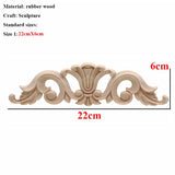 Floral Wood Carved Corner Applique Vintage Wooden Carving Decal For Furniture Cabinet Door Frame Wall Home Decor Crafts