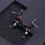 Black Friday Cifeeo  Natural Red Drop Earrings Gothic Punk Animal Earrings For Women Party Fine Jewelry
