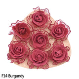 50pcs 3.5cm Artificial Lace Foam Rose Flower Heads for Wedding Decoration DIY Wreath Head Flowers Gift Scrapbooking Crafts