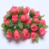 Cifeeo 36/72/144pcs Mini Artificial Flower Silk Rose Flower Bouquet for Wedding Party Home Decoration DIY Wreath Scrapbook accessories