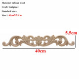 Floral Wood Carved Corner Applique Vintage Wooden Carving Decal For Furniture Cabinet Door Frame Wall Home Decor Crafts