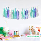 Back to college decoration   Cifeeo  Wedding Decoration Iridescent Paper Tassel Garland For Mermaid Baptism Birthday Baby Shower Decorations Unicorn Party