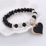 ZOSHI Crystal Butterful Bracelet & Bangle Elastic Heart Bracelets For Women Handmade Shambhala Beads pulseira masculina