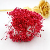 Christmas Gift 900pcs/lot Random Mixed Double Heads DIY Artificial Mini Pearl Flower Stamen Pistil 1mm Floral Stamen For Wedding Decoration DIY