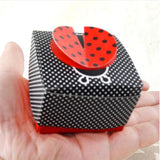 10pcs 3D Wing Ladybug Gift Boxes Wedding Baby Shower Favor Box Candy Box Chocolate Packaging Box for Birthday Party Event Favor