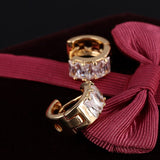 Fashion Design Small Huggie  Hoop Earrings for Womens Paved Zirconia Crystal Stone Earing Jewelry pendientes mujer moda