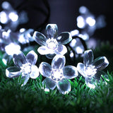 Christmas Gift Solar String Lights 12m100led Peach Flower Waterproof Outdoor Decoration Lighting Fariy Christmas Lights Wedding party Garden