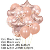 Cifeeo ONE TO FOUR 16 Inch Just Married Foil Balloons Wedding Decoration Rose Gold Balloons Bridal Shower Decor Party Supplies