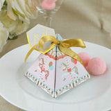 10pcs Carousel Favor Box and Bags Sweet Gift DIY Candy Boxes for Baby Shower with Ribbon Wedding Birthday Party Favor Decoration