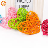Christmas Gift 5PCS 2 Sizes Heart Star Rattan Ball Colorful Sepak Takraw For Christmas Birthday Party Home Wedding Party Decoration Rattan Ball