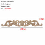 Floral Wood Carved Corner Applique Vintage Wooden Carving Decal For Furniture Cabinet Door Frame Wall Home Decor Crafts