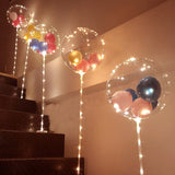 Christmas Gift Glow Party Balloons Column Stand Arch Stand Home Party LED Confetti Balloons with Clips Wedding Decoration Balloon Holder Stick