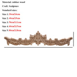 Floral Wood Carved Corner Applique Vintage Wooden Carving Decal For Furniture Cabinet Door Frame Wall Home Decor Crafts