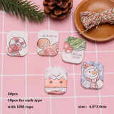 50PCS DIY Kraft Tags Merry Christmas Labels Gift Wrapping Paper Hang Tags Santa Claus Paper Cards Christmas Party Supplie