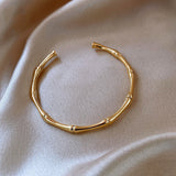 new design bamboo shape adjustable size Bracelet for woman fashion luxury Korean jewelry retro girl's unusual Bracelet