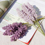 6 Pieces /Bundle PE Lavender Cheap Artificial Flower Wholesale Plant Wall Decoration Bouquet Material Manual Diy Vases for Home