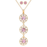 Multicolor Cubic Zirconia Stone Jewelry Sets for Women Ladies Necklace Earrings Sets Bridal Wedding bijoux africain parures