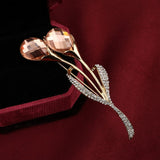 ZOSHI Fashion Jewelry Gold color Brooch Pins Austria Crystals Imitation Pearl Flower Brooch Wedding Accessories Vintage