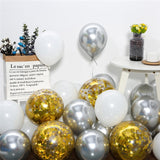 Cifeeo  10Pcs Star Confetti Balloon Metallic Confetti Latex Transparent Ballon Baby Shower Birthday Party Wedding Decoration Ball Globos