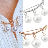 Pearl Brooches Women Clothes Coat Decoration Sweater Cardigan Clip Brooch Jewelry for Women Girl Party Decoration