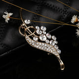 ZOSHI Fashion Jewelry Gold color Brooch Pins Austria Crystals Imitation Pearl Flower Brooch Wedding Accessories Vintage