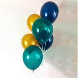 20pcs Metal Gold Silver Balloons Ink Blue Latex Balloon Wedding Birthday Party Decoration Festival Celebration Supplies Air Ball