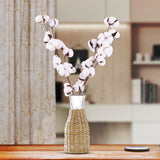 Natural Dried Cotton Flowers Stems Farmhouse Artificial Cotton Filler Floral Fake Flower DIY Home Wedding Christmas Decorations