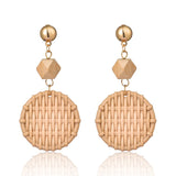 Vintage Statement Drop Earrings For Women 2023 New Bohemia Fashion Jewelry Korean Metal Geometric Golden Hanging Swing Earring