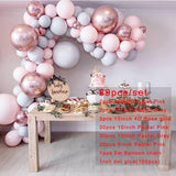 Cifeeo Balloon Garland Green Baby Shower Wedding Birthday Hen Party Decoration Bridal Shower Green White Chrome Gold Ballon 137Pcs/Set