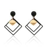 Cifeeo Vintage Statement Drop Earrings For Women New Bohemia Fashion Jewelry Korean Metal Geometric Golden Hanging Swing Earring
