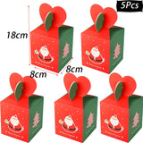 Christmas Gift Merry Christmas Candy Boxes Bags Christmas Santa Snowman Gift Box Paper Box Gift Bags Container Supplies Natal Noel Kerst 2021