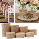 2M/Roll Natural Jute Burlap Hessian Ribbon Wedding Party New Year Home Decorations DIY Scrapbooking Crafts Gift Wrapping Tape