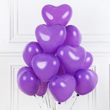 20/50pcs Pink White Purple Love Heart Shaped Latex Balloons Wedding Valentine's Day Birthday Party Decoration Ballons Air Globos