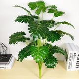 Christmas Gift 75cm 24 Heads Large Artificial Monstera Tropical Plants Fake Palm Tree Leaves Plastic Jungle Foliage for Home Garden Decoration