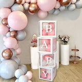 Baby Shower Boy Girl Transparent Box Baby Shower Decoration Baby Christening Birthday Party Decor Balloon Box Baby Shower Gift